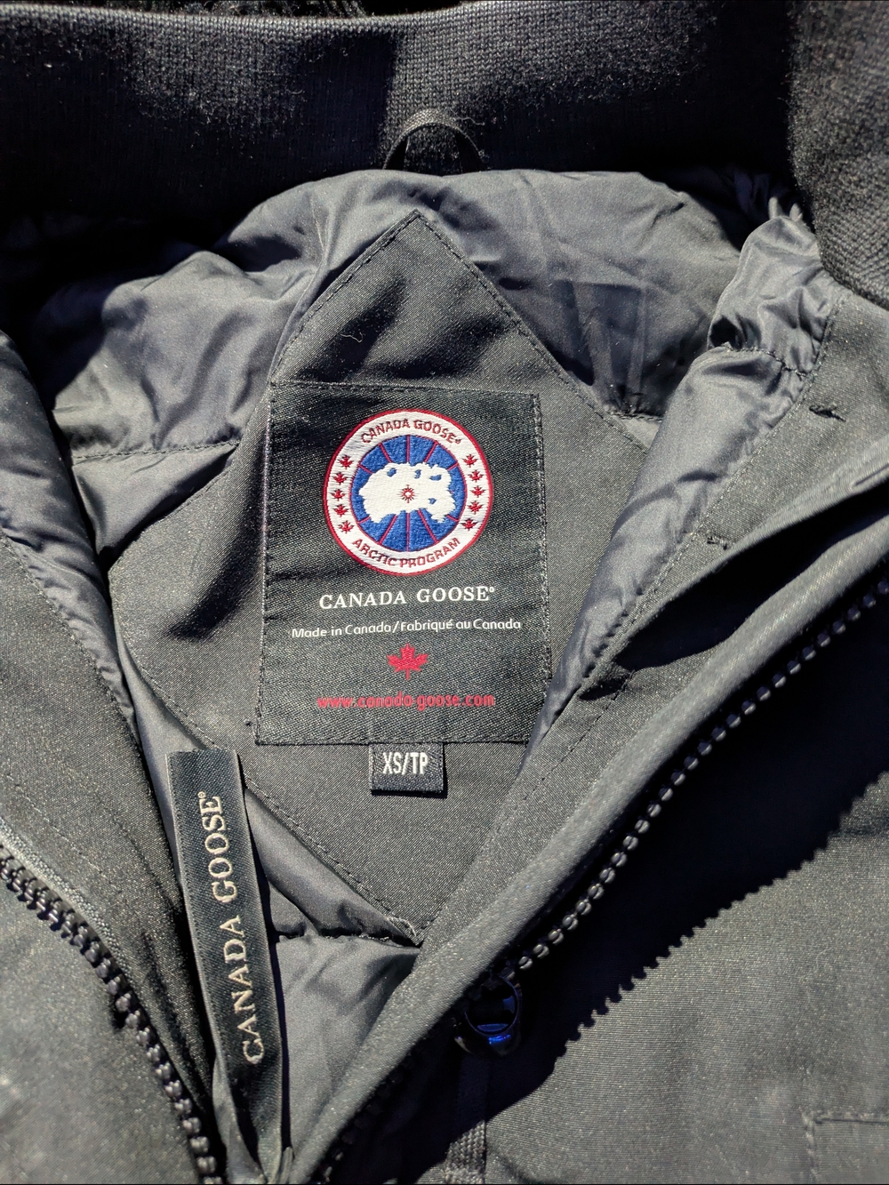 Canada Goose Black Military-Style Long Parka with Hood - Picture 3 of 9